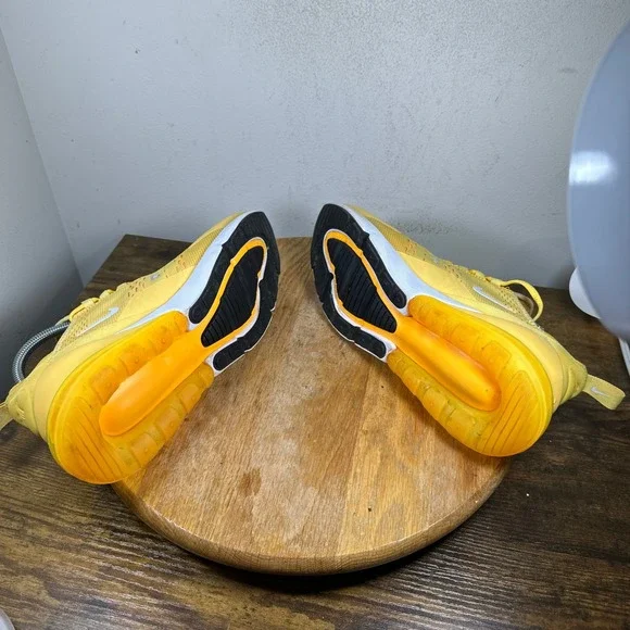 Nike Air Max 270 Women Yellow Running Lifestyle Shoes Size 9 AH6789 701 - Picture 7 of 8